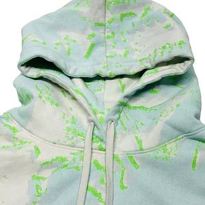 Sweat à capuche tie-dye personnalisé de haute qualité, unisexe, manches longues, grande taille, streetwear pour homme, coton uni, saison hivernale - Product Image 2