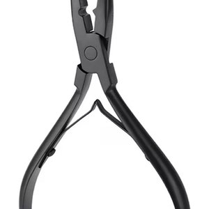 Pinzas para Extensiones de Cabello ZARNAB SURGICAL ZS-AI-HEP-004 con Logotipo Personalizado, Herramientas Curvas de Acero Inoxidable Negro y Dorado para Presionar Microperlas - Product Image 3