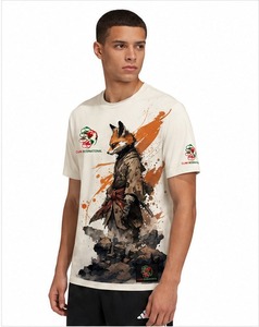 เสื้อยืดผู้ชายแบบถัก ไซส์ใหญ่ ทรงหลวม ไหล่ตก ผลิตจากโพลีเอสเตอร์/คอตตอน เป็นมิตรต่อสิ่งแวดล้อม คุณภาพสูง แห้งเร็ว - Product Image 4