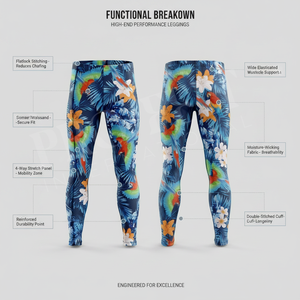 Sportswear Athletic Customized Printed Compression Leggings Quick Dry Gym Running Yoga Fitness Tights Sublimation Design Pants - Product Image 2