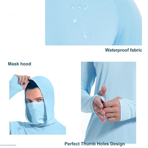 Hoodie de pêche pour homme de haute qualité, 100 % polyester, séchage rapide, respirant, pour la randonnée, le cyclisme et la pêche. - Product Image 3