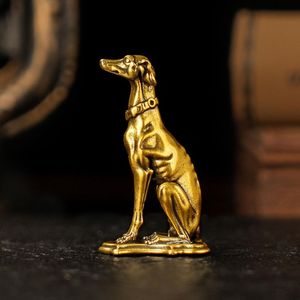Figurine de chien classique en laiton pour centre de table, décoration d'intérieur, accent de présentoir et cadeau haut de gamme - Product Image 3