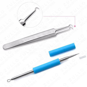 ชุดเข็มกดสิวสแตนเลสแบบมืออาชีพ ชุดกำจัดสิวเสี้ยนและสิวหัวดำที่ดีที่สุด อุปกรณ์เสริมความงามสำหรับดูแลผิวหน้า - Product Image 1