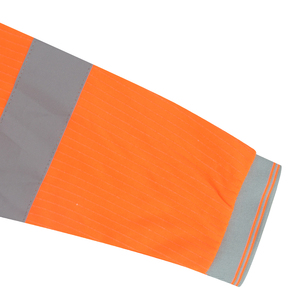 Polo de sécurité haute visibilité réfléchissant à manches longues, uniforme de travail respirant, vêtement de sécurité industriel et de construction avec poche - Product Image 5