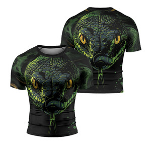 Rashguard de compression pour hommes, motif animal anime, sublimation, respirant, pour entraînement en salle de sport, taille américaine - Product Image 6