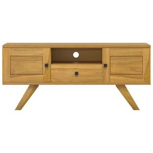 Mobile TV Rettangolare in Legno Massello di Teak - Product Image 3