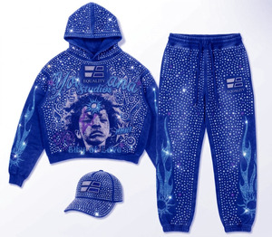 Conjunto de Sudadera con Capucha y Pantalones Deportivos con Pedrería Personalizada, Estilo Moderno, Felpa de Algodón Premium, Logotipos Personalizados y Envío Rápido, Pida al por Mayor Ahora - Product Image 2