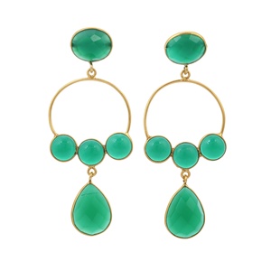 Pendientes de aro chapados en oro de plata de ley 925, pendientes de moda de diseño elegante para mujer y niñas, pendientes - Product Image 5