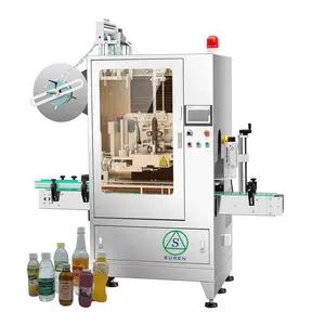 Plastic Fles Glazen Fles Huls Etiketteermachine Automatische Krimpkous Mouw Label Applicator Voor Drank Mineraalwater