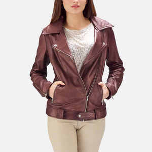 Women Genuine Style <b>Leather</b> Jacket Premium Luxury Fashion <b>High</b> Quality Oem Odm Factory Custom Fit Durable Construction - Product Image 1