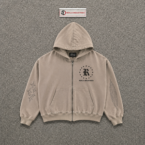 เสื้อฮู้ดดี้โอเวอร์ไซส์สีเทาอ่อนพรีเมียมใหม่ ผ้าฝ้ายเฟรนช์เทอร์รี่ ระบายอากาศได้ดี สวมใส่สบาย เหมาะสำหรับฤดูใบไม้ร่วง  ปักลายตามสั่ง - Product Image 5