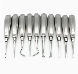 Juego Premium de 10 Elevadores de Raíces de Acero Inoxidable para Extracción Dental, Instrumentos de Cirugía Dental con Certificación CE - Product Image 3