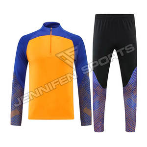 High Quality 100% Polyester Fabric Men's Club Team Soccer Training Suit <b>Hoodie</b>+Trouser Set <b>Sublimation</b> Printed Sportswear - Product Image 1