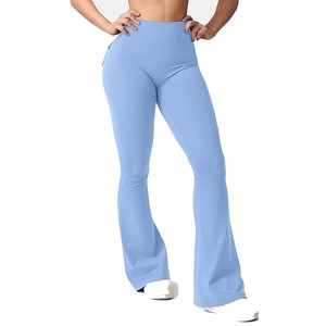 Ladies fashionable trending sports fitness wear workout yoga <b>flared</b> <b>leggings</b> women MADE BY HAIDIIII SPORTS 2027 - Product Image 2