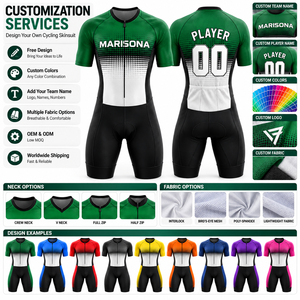 Combinaison de cyclisme sublimée personnalisée pour homme, manches courtes, une pièce, combinaison de course cycliste, fermeture éclair intégrale, vêtements de vélo respirants, OEM, marque privée L - Product Image 4
