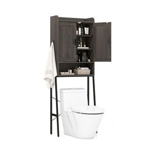 Armadietto Salvaspazio a Doppia Anta Sopra il WC, Organizzatore per Bagno - Product Image 3