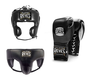 Set de Boxeo Cleto Reyes Personalizado, Guantes de Boxeo de Cuero Vacuno Genuino con Cordones y Protector de Cabeza, para Entrenamiento Profesional de Sparring - Product Image 2