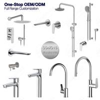 Robinet de lavabo monocommande Watermark en acier inoxydable 304, finition or brossé, pour salle de bain et buanderie