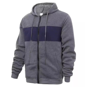 Nouveaux sweats à capuche zippés pour hommes, de marque, style streetwear, coupe oversize, écoresponsables, avec étiquette personnalisée, vente en gros - Product Image 2