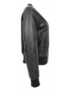 Winter Women Casual Leather Jacket New Fashion Trendy Jacket Custom Made Classic Leather <b>Stand</b> Fit Bomber Jackets Manufacturers - Product Image 3