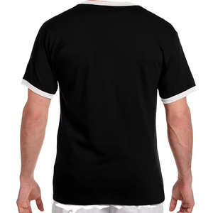 เสื้อยืดคอกลมคุณภาพสูงสำหรับผู้ชาย เสื้อยืดออกกำลังกาย 100% ผ้าฝ้าย พิมพ์โลโก้ตามสั่ง ทรงเข้ารูป เสื้อยืดโชว์กล้ามเนื้อสำหรับผู้ชาย - Product Image 2