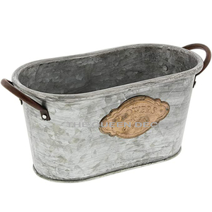 Macetas Galvanizadas con Asa de Cuerda para Jardín, Balcón, Macetas Multifuncionales de Tela con Diseño de Santa Claus, Eléctricas - Product Image 4