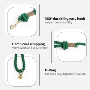 Cotton Rope Dog <b>Leash</b> for Small Dogs – Braided Soft Durable <b>Pet</b> Lead for Comfortable Daily Walks and Trainin - Product Image 3