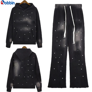 Nueva Llegada: Conjuntos Deportivos de Terciopelo Reversibles Ecológicos Personalizados Unisex, Ropa Profesional Sólida, Cómoda, de Corte Regular, con Capucha y Pantalones Acampanados - Product Image 6