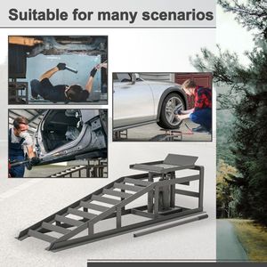 Paquete de 2 Rampas Hidráulicas de Bajo Perfil para Elevación de Autos, 5T 11000lbs, Rampas de Servicio para Garaje, para Camiones, Remolques y Vehículos - Product Image 5