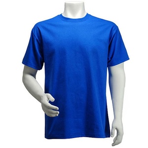 T-shirt à manches courtes pour homme, noir uni, 100% coton, col rond, coupe classique, tissu jersey tricoté, couleur unie - Product Image 2