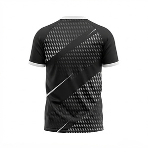 Maillot de football pour homme à col en V, manches courtes, motif à pois sublimé, 100% polyester, évacuation de l'humidité, coupe athlétique, toutes saisons - Product Image 4