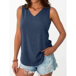 2025 mujeres 2025 Crop Tank Tops verano vacaciones playa moda Camisa sin mangas cómodo Casual Flowy primavera trajes cómodos - Product Image 3