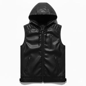Nouveau Gilet de Moto en Cuir Premium Tendance pour Homme, Coupe-Vent, Grande Taille, Sans Manches, Protection Personnalisable pour la Conduite - Product Image 5