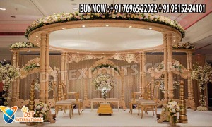 Deslumbrante Mandap Maharani para Bodas de Lujo, Estilo Moderno, Conjunto de Decoración de Mandap Bollywood, Novedad en Decoración de Bodas con Temática Bollywood, Sídney - Product Image 5