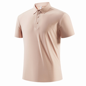 Nouveau style d'été européen et américain, t-shirt en maille unie à séchage rapide, logo personnalisé, populaire pour le golf masculin - Product Image 3