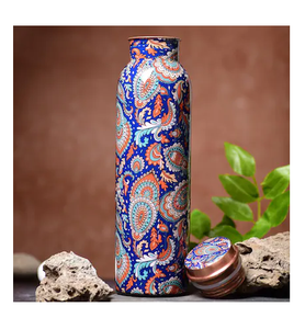 Botella de Agua de Cobre, la Más Vendida, Botella de Esmalte de Alta Calidad, 100% Cobre, Botella de Agua Personalizada con Impresión para Adultos - Product Image 1