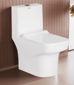 ONE PIECE CLOSET WITH 650X360X730mm RIMLESS DESIGN DUAL FLUSH 5D FLUSH <b>SYPHONIC</b> FLUSH DETACHABLE SOFT CLOSE SEAT COVER S TRAP - Product Image 1