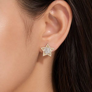 Womens Fashion Jewelry Iced Out 925 Sterling <b>Silver</b> Star Designer Charms Dainty Baguette Lab Grown Diamond <b>Stud</b> Earrings Gift - Product Image 2