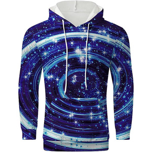 Sweat-shirt à capuche surdimensionné vintage personnalisé de haute qualité en tissu éponge épais avec broderie pour homme - Product Image 3