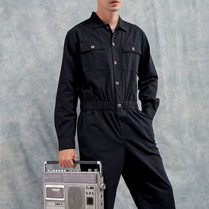 Combinaison tendance pour homme avec fermeture éclair sur le devant, coupe décontractée, pour un usage quotidien, en mélange de coton, élégante - Product Image 4