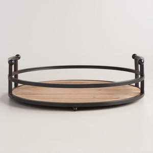 Luxury Gold Metal Decorative Tray Round Serving Tray with <b>Mirror</b> Base for Home Decor - Product Image 6