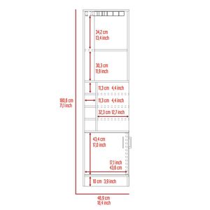 Mueble Bar Seattle para Ocho Botellas con Estantes Abiertos Grandes y Dos Compartimentos - Product Image 4