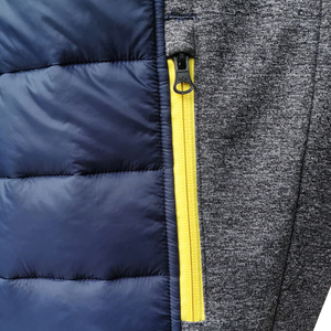 Chaqueta Acolchada con Capucha y Cuello Alto para Hombre, de Solid Traders, Casual, Resistente al Viento, con Cierre Frontal, Azul Grisáceo, 300g - Product Image 4