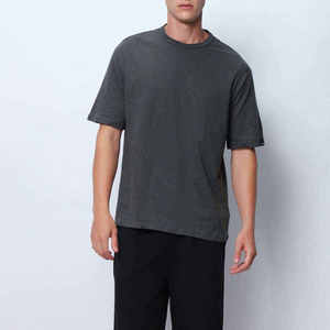 T-shirt en coton uni pour homme, respirant, doux, léger, confortable, décontracté, pour un usage quotidien, haut d'été - Product Image 3