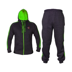 Two Piece Puff Printing Tracksuit Reflective Zip up Hoodie Sweatsuit Men's <b>Jogging</b> <b>suit</b> - Product Image 4