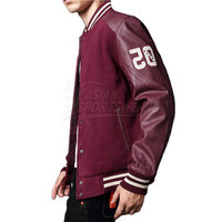 Chaquetas Varsity de Cuero Estilo Minimalista, Color y Logotipo Personalizados, Prenda de Moda Ecológica y Transpirable para Invierno, Venta al Por Mayor