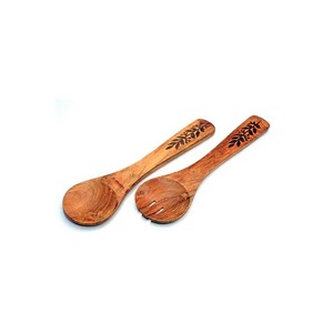High Quality Eco-Friendly Resin Wood Acacia Salad Server <b>Serving</b> <b>Spoon</b> Spatula Dishwasher Safe FAIZA CRAFT Brand Kitchen - Product Image 5