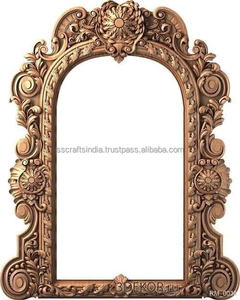 Marco de espejo de boda de madera hecho a mano moderno de calidad de exportación para decoración de habitaciones espaciosas disponible a granel de la India - Product Image 2