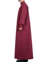 Kaftan Jilbab Ramadan Jubba pour homme, couleur marron, Thobe en satin et coton, Jalabiya saoudienne, robe turque pour homme, Abaya Thobes respirante