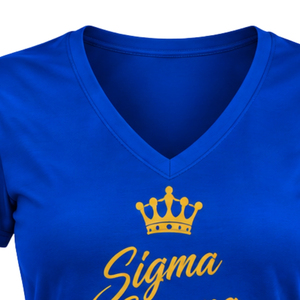 T-shirt d'entraînement athlétique personnalisé Sigma Gamma Rho pour femmes, col en V, manches courtes, haut de fitness pour sororité grecque, vente en gros de vêtements de sport - Product Image 3